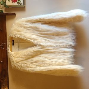 SHEIN fuzzy crop coat large